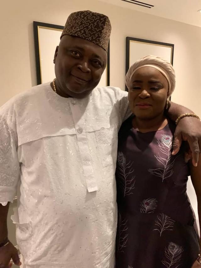 Hon Ladi Adebutu with his delectable wife, Yeye Adenike Adebutu