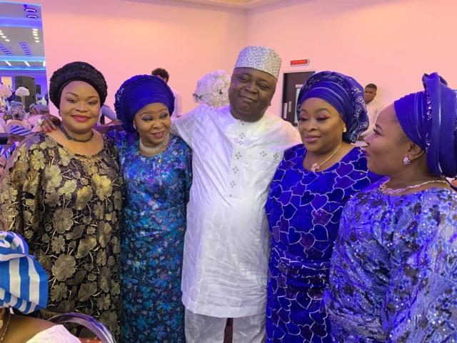 Hon Oladipupo Adebutu with his amiable wife, Yeye Adenike Adebutu and other guests at the event