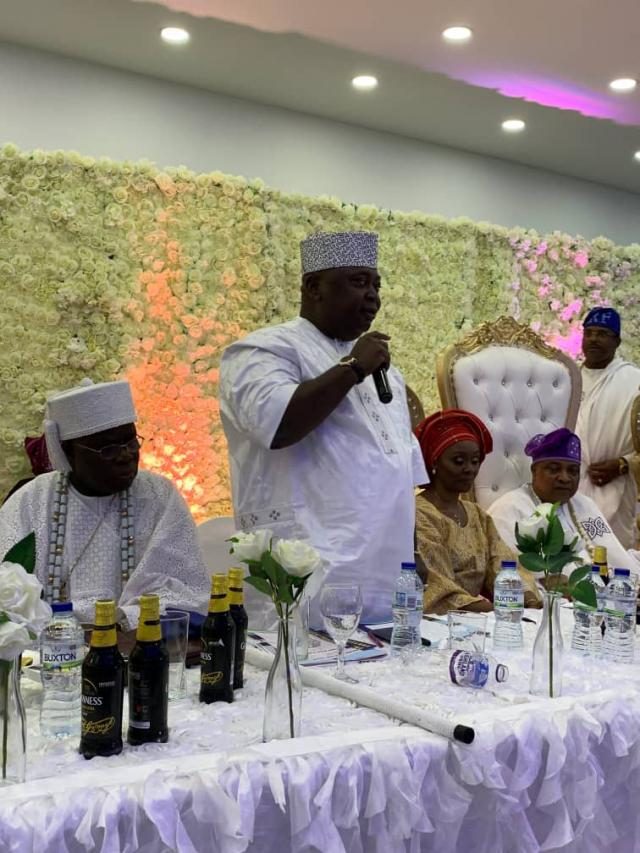 Hon. (Dr) Oladipupo Adebutu delivering the Chairman of Occasion' speech at the 4th Annual Remo day in London