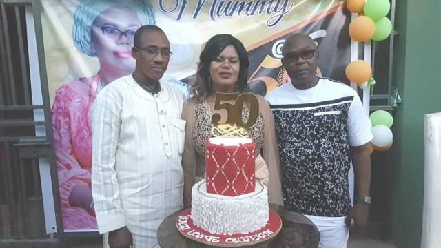 The celebrant, Yemisi Longe Olujekun with guests
