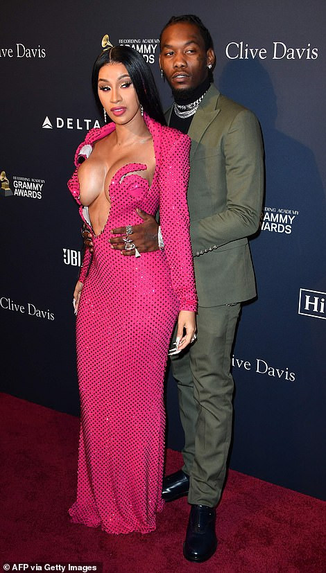 Cardi B And Offset at Pre Grammy Bash3