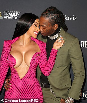 Cardi B And Offset at Pre Grammy Bash5