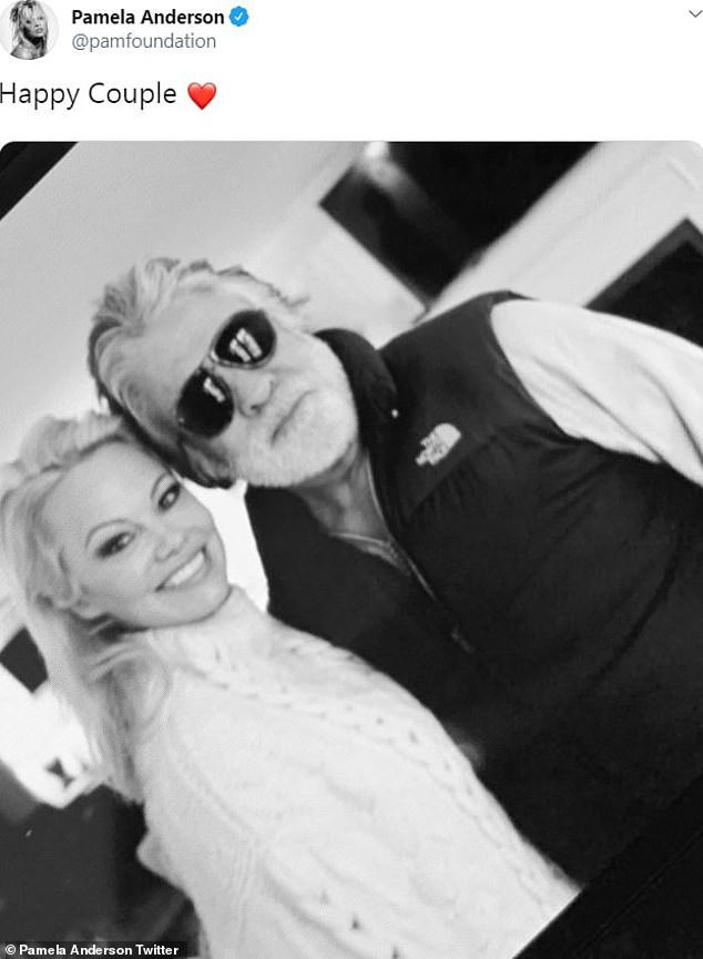 Pamela Anderson shares photo with her husband, Jon Peters