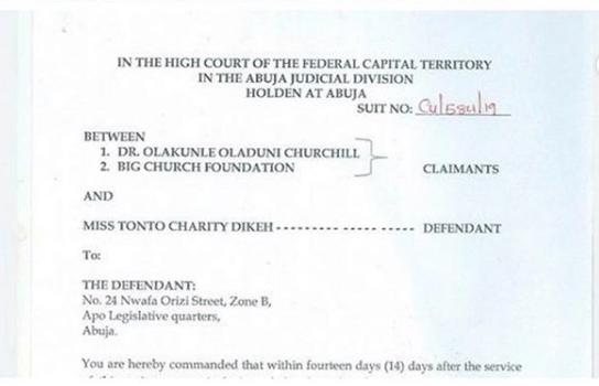 Olakunle Churchill and Tonto Dikeh