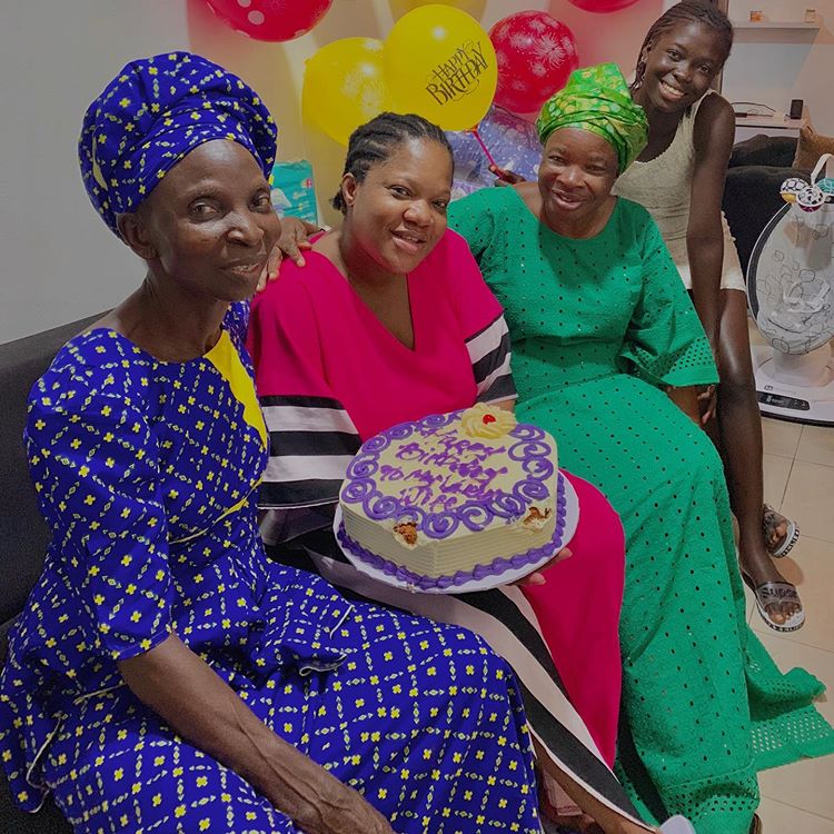 Toyin Aimakhu and her mother