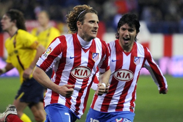 Sergio Aguero and Diego Forlan