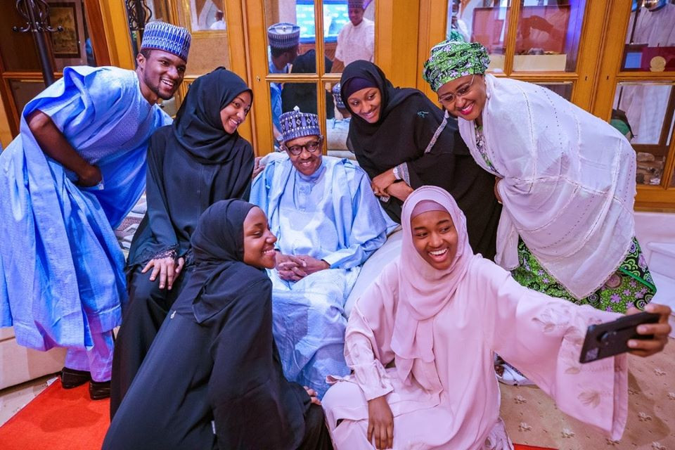 Muhammadu Buhari and his family