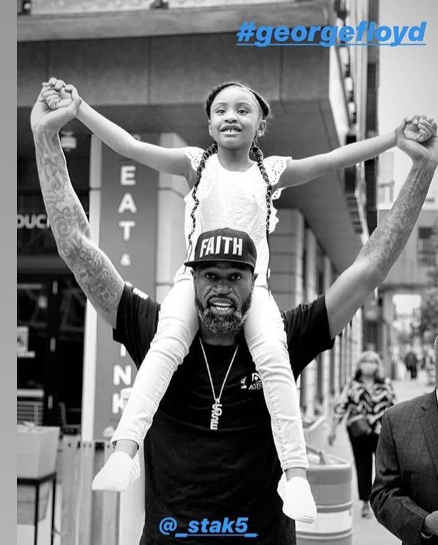 George Floyd and his daughter