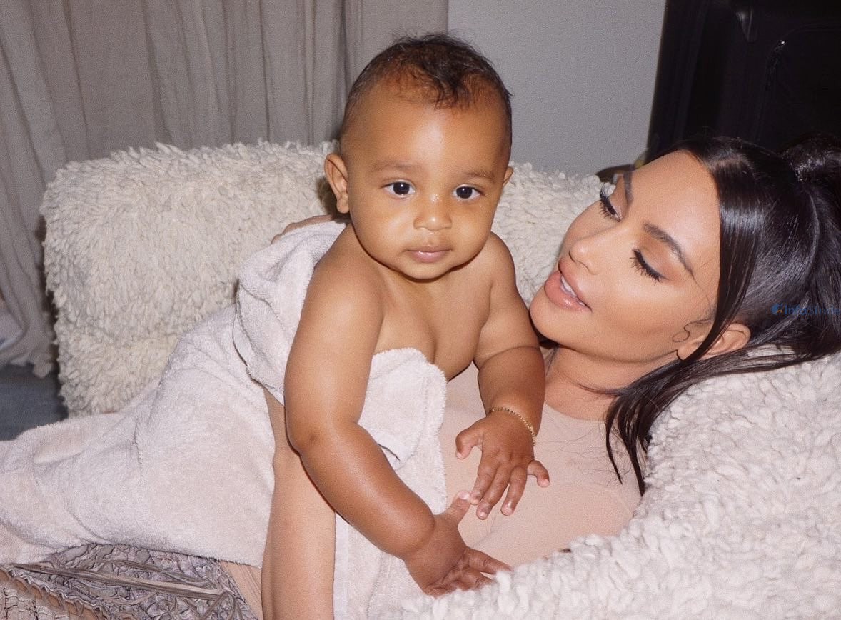 Kim Kardashian and Psalm West