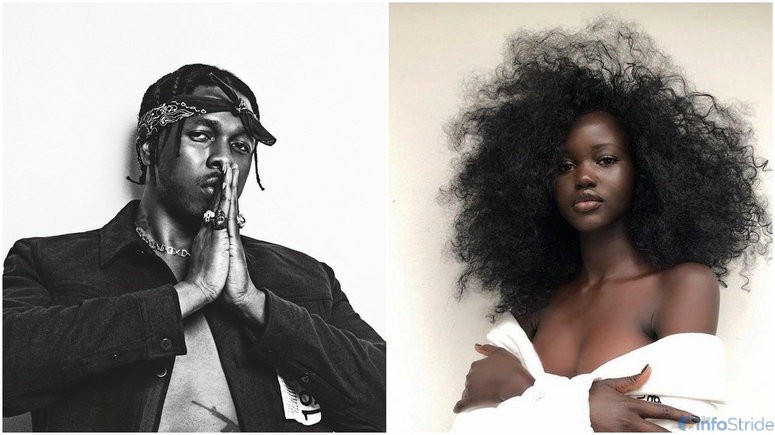 Runtown and Adut Akech
