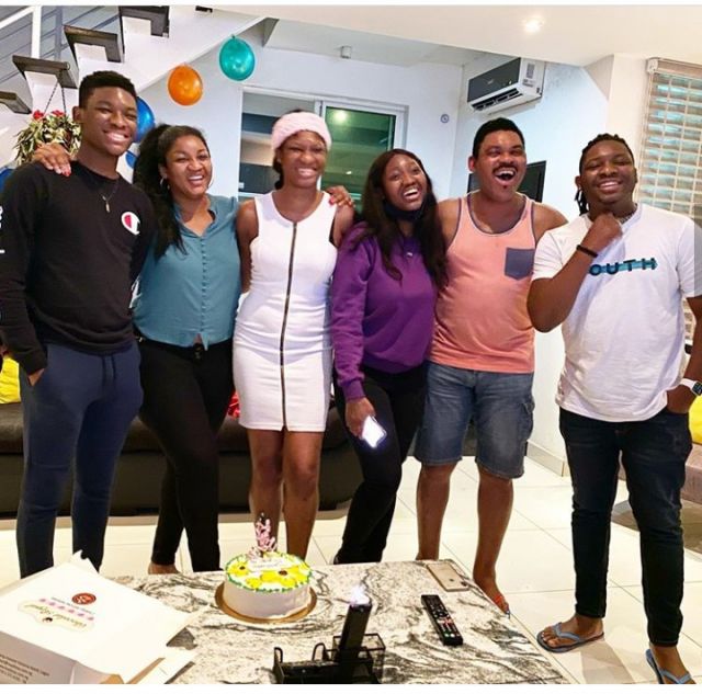 Omotola Jalade and family