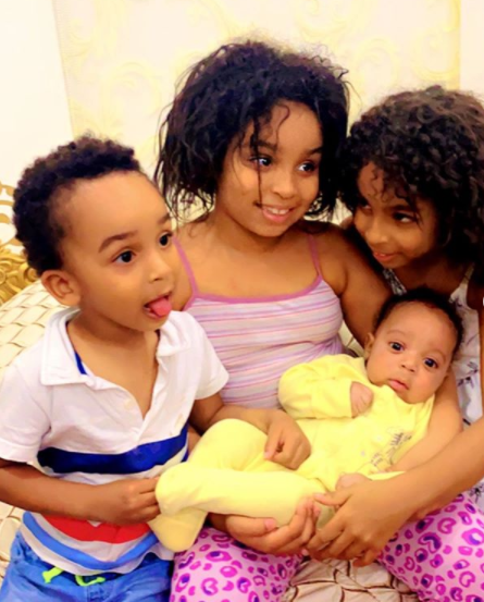 Ned Noko, Regina Daniels and family