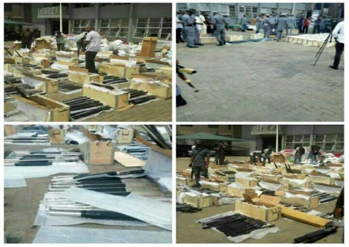 Arms seized by the Nigerian Customs