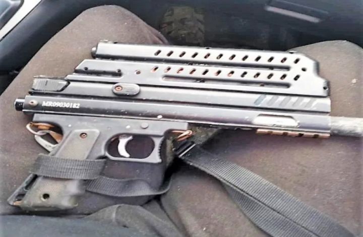 British Automatic Pistol recovered at Seme Border
