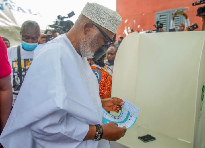 Governor Rotimi Akeredolu At The Ondo Election Ground