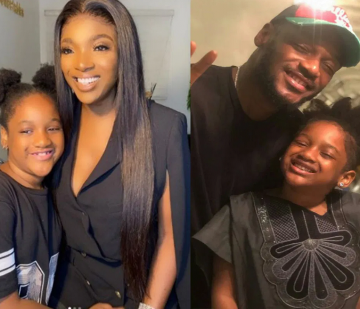 2baba and Annie Idibia with their daughter, Olivia Idibia