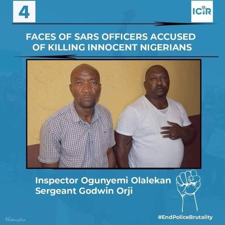 SARS Officers Accused of Killing Innocent Nigerians - Inspector Ogunyemi Olalekan and Sergeant Godwin Orji