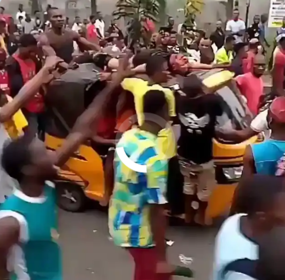 Youths Protest Following an Alleged Massacre of Tricycle Rider By Police Officer 1 Protest