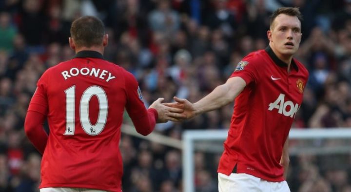 Wayne Rooney and Phil Jones