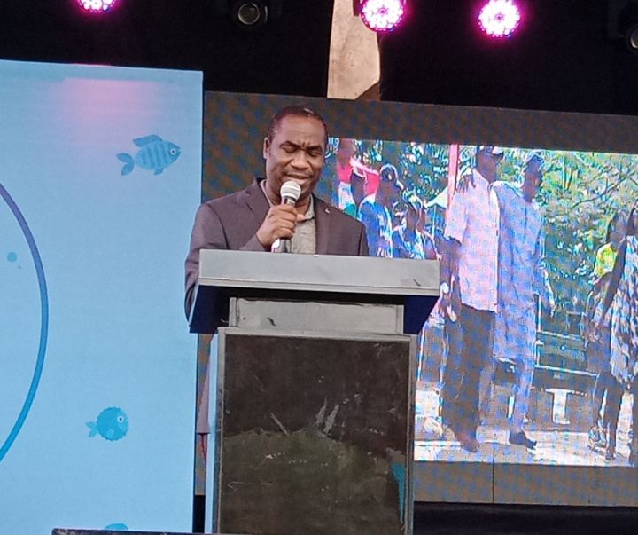 Deputy Governor of Lagos, Dr Obafemi Hamzat at Y2020 Edition of the Lagos Seafood Festival held at the Muri Okunola Park, Victoria Island