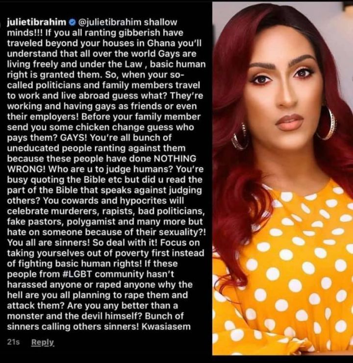 If You Hate Someone Because Of His/Her S*xuality, You’re A Coward – Juliet Ibrahim 2 Juliet Ibrahim