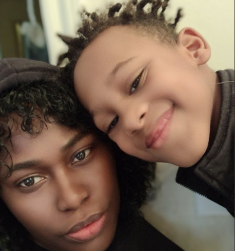 Uche Jombo and his son