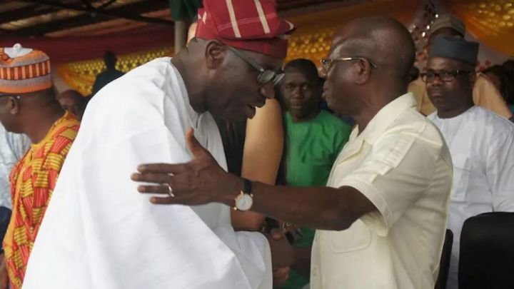 Adams Oshiomhole and Godwin Obaseki