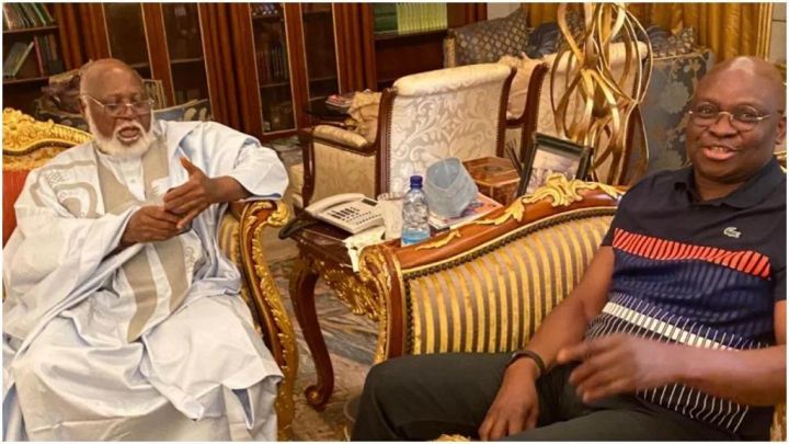 2023 Presidency: Fayose Meets IBB, Abdulsalami Abubakar 1 Ayodele Fayose and Abdulsalami Abubakar