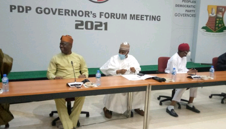 Meeting Between 13 PDP Governors Commences In Ibadan 1 PDP Governors Forum Meeting 2021