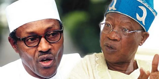 President Muhammadu Buhari and the minister of Information and Culture, Alhaji Lai Mohammed