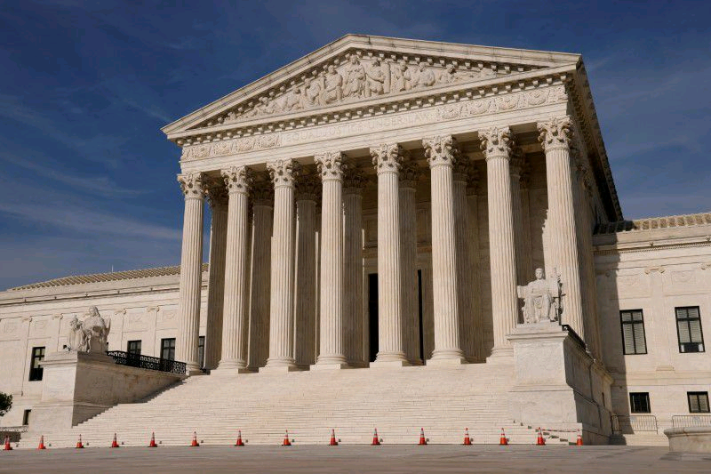 The U.S. Supreme Court building in Washington, United States