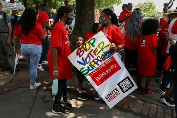 U.S. Sues Georgia In Start Of Push To Protect Voting Rights 1 US Voting Rights Protest