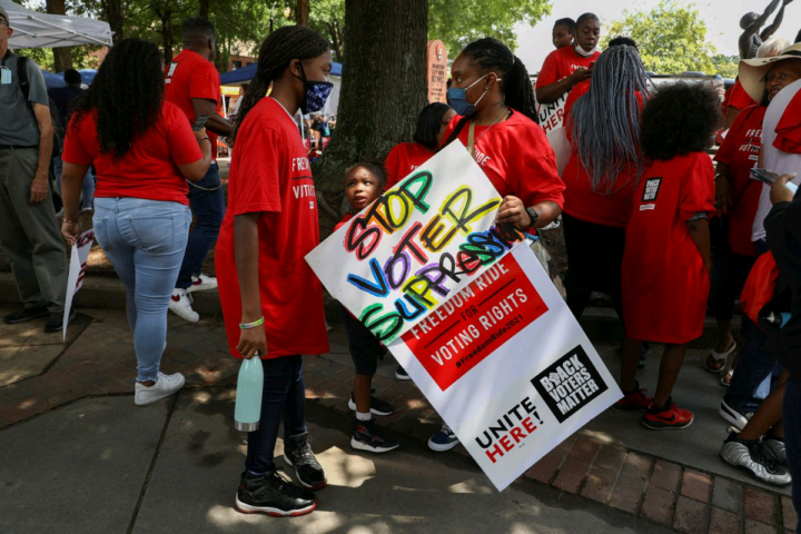 US Voting Rights Protest