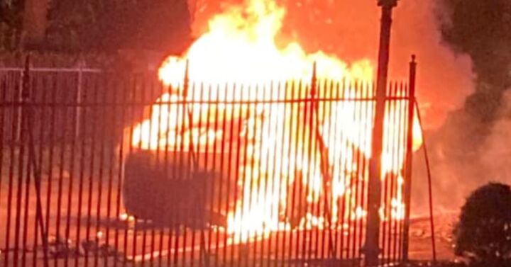 Brand-new-Tesla-catches-fire-with-driver-at-wheel