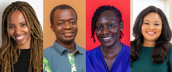 Indira Tsengiwe; Noël N’guessan; Juka Fatou Darboe, and Faith Adesemowo