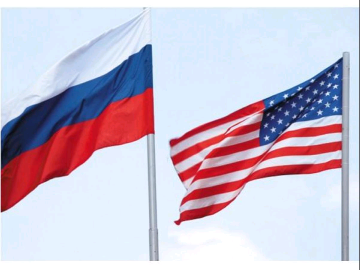 Russia and US Flags