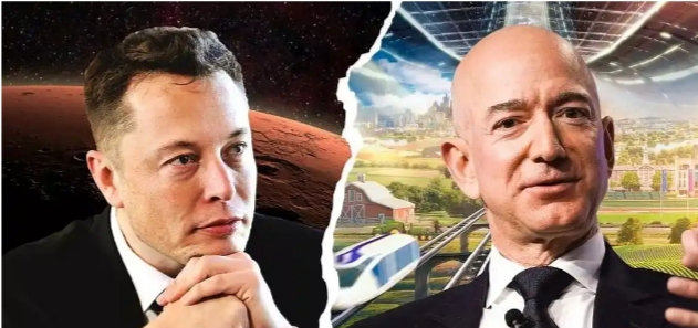 Elyon Musk and Jeff Bezos