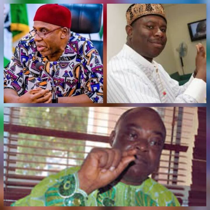 Rt. Hon. Chibuike Rotimi Amaechi Dr Dakuku Peterside and Chief Eze Chukwuemeka Eze