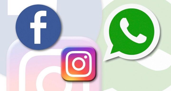 Facebook, Instagram and WhatsApp Logos