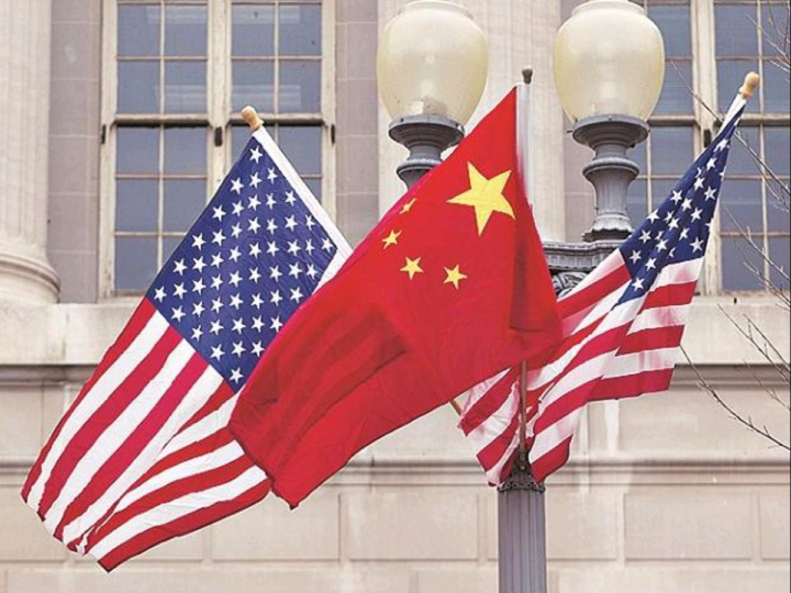 Flags of China and the US