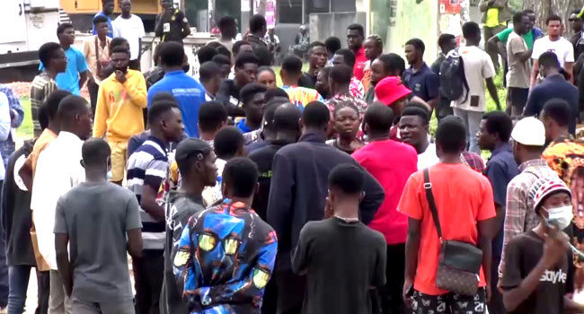 OAU students Protests Closure of School Gate following the Death of Final Year Student 1 OAU-Students