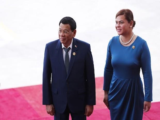 Rodrigo Duterte and his daughter Sara Duterte
