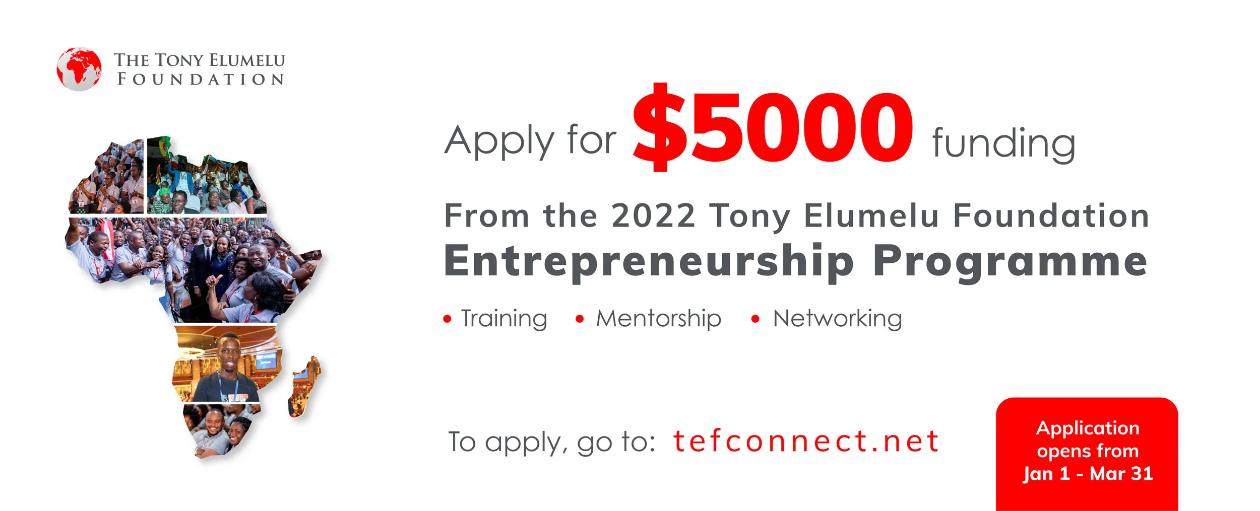 2022 Tony Elumelu Foundation $5000 Grant Application