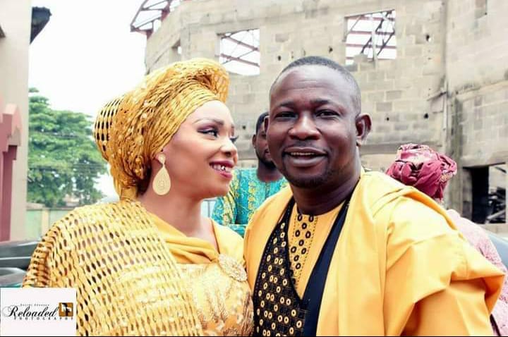 Asiwaju Bolarinwa Oluwole with wife, Yeye Shakirat Oluwole