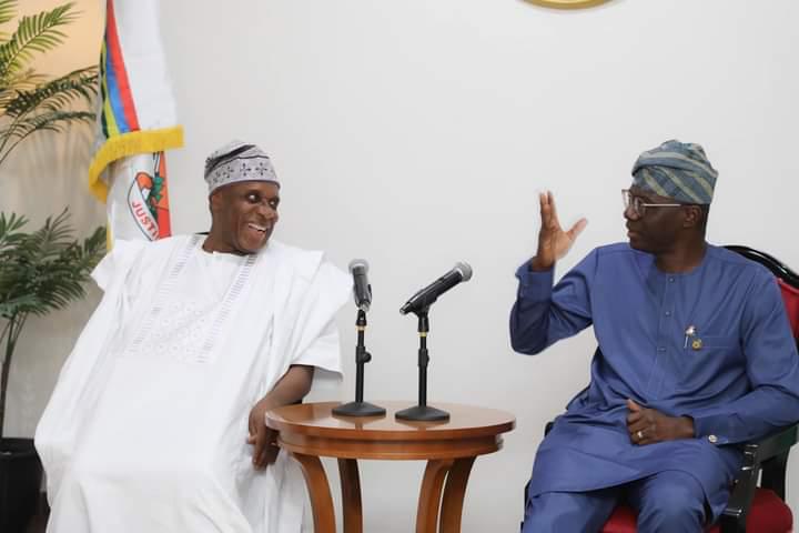 Rt Hon. Chibuike Rotimi Amaechi with Lagos State Governor Babajide Sanwo-Olu