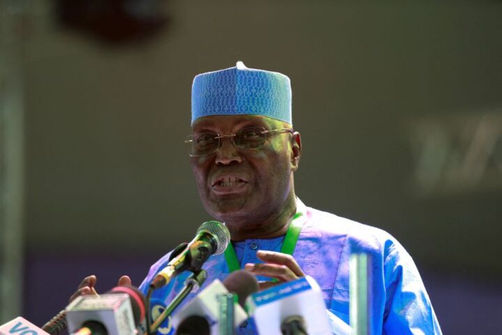 Former Vice President of Nigeria, Alhaji Atiku Abubakar at the Peoples Democratic Party's Special Convention in Abuja, Nigeria May 28, 2022 (REUTERS)