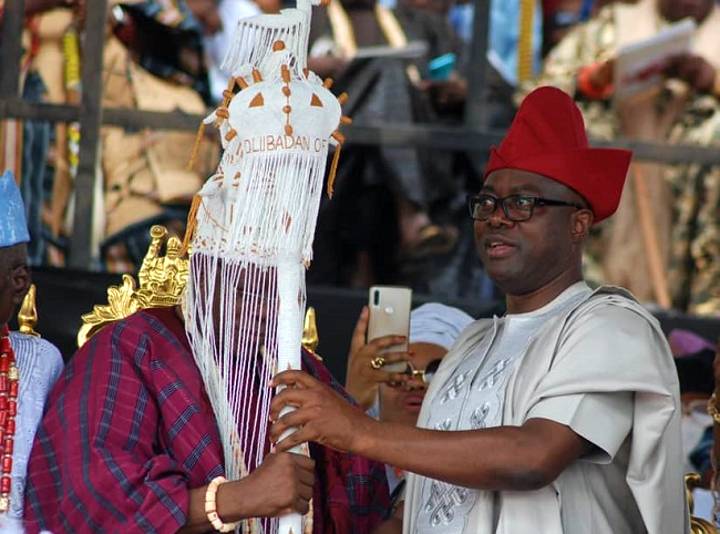 Olubadan of Ibadan, Oba Olalekan Balogun and Oyo State Governor Seyi Makinde