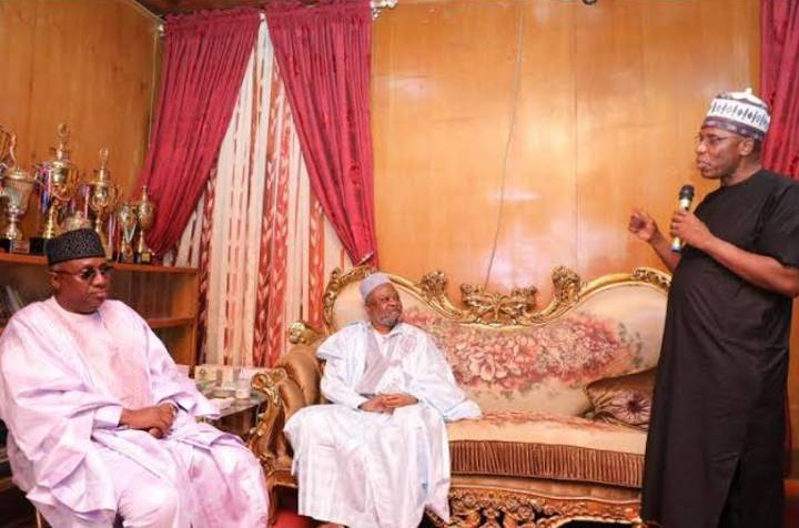 Rt Hon Chibuike Rotimi Amaechi with Lamido of Adamawa, His Royal Highness, Alh. Muhammadu Barkindo Mustapha and other