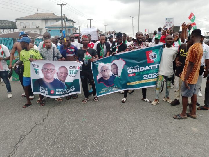 Peter Obi’s supporters ground Bayelsa with one million-man march