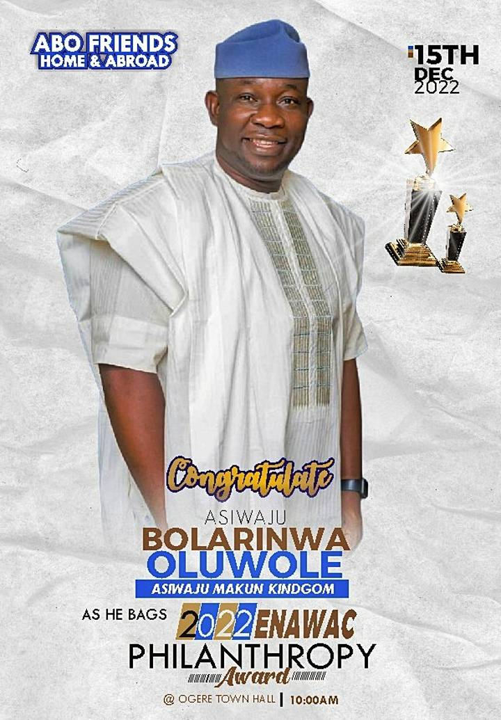 Asiwaju Bolarinwa Oluwole bags ENAWAC Philantrophy